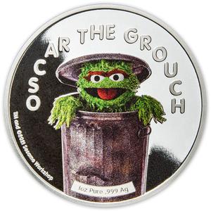 Samoa / Silver Ounce 2022 Sesame Street - Oscar the Grouch - reverse photo