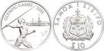 Silver Ounce 1991 Olympic Games - Javelin Thrower: Photo Coin, Samoa, Silver Ounce 1991 Olympic Games - Javelin Thrower / thumbnail