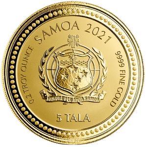 Samoa / Gold Fifth-Ounce 2021 Jesus - Alpha and Omega - obverse photo