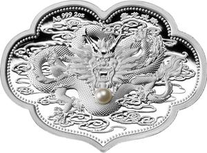 Samoa / Silver Two Ounces 2022 Wishful Double Dragon - reverse photo