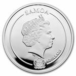Samoa / Silver Ounce 2021 Enamel Flower Collection - Holly - obverse photo