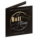Silver Two Ounces 2022 Bull and Bear Filigree: Photo Coin, Samoa, Silver Two Ounces 2022 Bull and Bear Filigree / thumbnail