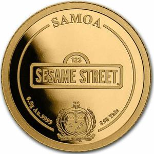 Samoa / Gold Half Gram 2022 Sesame Street - Cookie Monster - obverse photo