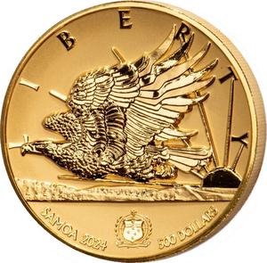 Samoa / Gold Five Ounces 2024 Light of Liberty - Susan Taylor - obverse photo