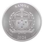Silver Ounce 2024 Morgan Union Dollar: Photo 2024 1oz Samoa Morgan Union Dollar .999 Silver BU Coin / thumbnail