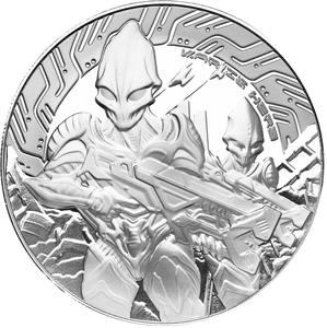 Samoa / Silver Five Ounces 2024 Alien - reverse photo