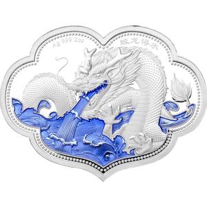Samoa / Silver Two Ounces 2022 Dragon Gets Water - reverse photo