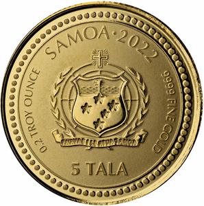 Samoa / Gold Fifth-Ounce 2022 Jesus - Light of Christ - obverse photo