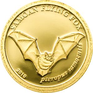 Samoa / Gold Half Gram 2010 Flying Fox - reverse photo