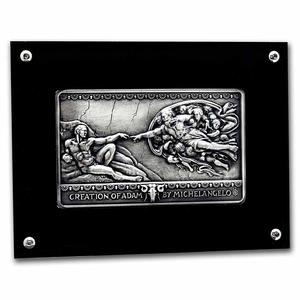Samoa / Silver Kilo 2022 Creation of Adam By Michelangelo - reverse photo