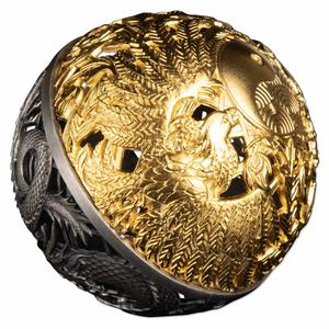 Samoa / Silver Two Ounces 2023 Dragon and Phoenix Filigree - reverse photo