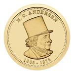 Gold Twenty-fifth Ounce 2008 Hans Christian Andersen: Photo Coin, Samoa, Gold Twenty-fifth Ounce 2008 Hans Christian Andersen / thumbnail