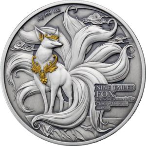 Samoa / Silver Ounce 2024 Asian Mythical Creatures - Nine Tailed Fox - reverse photo