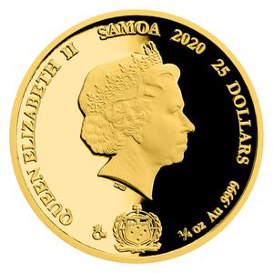 Samoa / Gold Quarter Ounce 2020 Jaromir Jagr - obverse photo