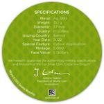 Silver Ounce 2022 Sesame Street - Oscar the Grouch: Photo Coin, Samoa, Silver Ounce 2022 Oscar the Grouch / thumbnail