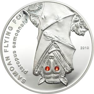 Samoa / Ten Dollars Silver 2010 Flying Fox - reverse photo