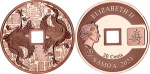 Samoa / Twenty Cents 2023 Crane - obverse photo
