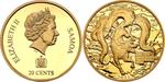 Twenty Cents 2021 Huan: Photo Coin, Samoa, Twenty Cents 2021 Huan / thumbnail