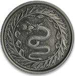Samoa / Silver Half Ounce 2020 Serpent of Milan / Antique Finish - reverse photo