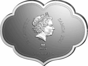 Samoa / Silver Two Ounces 2021 Wishful Double Dragon - obverse photo