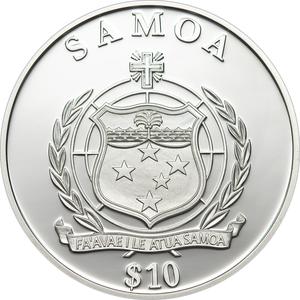 Samoa / Ten Dollars Silver 2010 Flying Fox - obverse photo