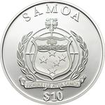 Ten Dollars Silver 2010 Flying Fox: Photo Coin, Samoa, Ten Dollars Silver 2010 Flying Fox / thumbnail