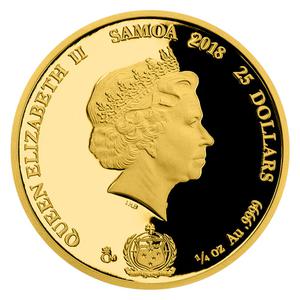 Samoa / Gold Quarter Ounce 2018 David Moravec - obverse photo