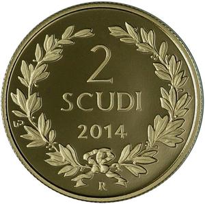 San Marino / Two Scudi 2014 San Marino Coinage Anniversary - reverse photo