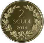 Two Scudi 2014 San Marino Coinage Anniversary: Photo Coin, San Marino, Two Scudi 2014 San Marino Coinage Anniversary / thumbnail