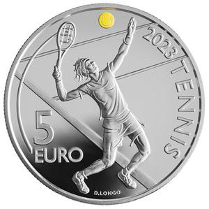 San Marino / Five Euro Silver 2023 San Marino Open - reverse photo