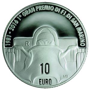 San Marino / Ten Euro Silver 2016 Grand Prix of Imola - reverse photo