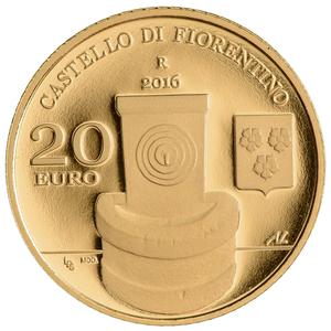 San Marino / Fifty Euro Gold 2016 Castles Fiorentino Chiesanuova - obverse photo