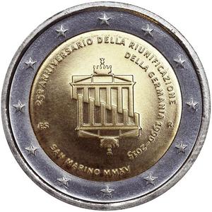 San Marino / Two Euro 2015 Reunification of Germany - obverse photo