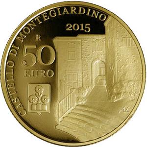 San Marino / Fifty Euro Gold 2015 Castles Faetano Montegiardino - obverse photo