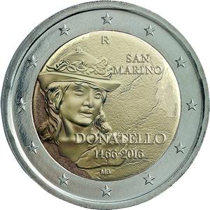 San Marino / Two Euro 2016 Donatello - reverse photo