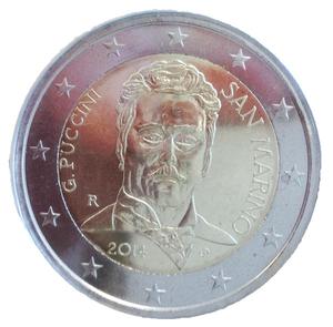 San Marino / Two Euro 2014 Giacomo Puccini - obverse photo