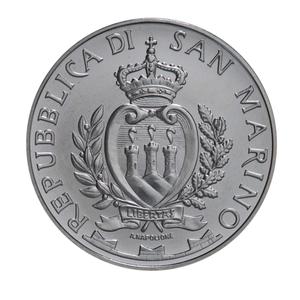 San Marino / Five Euro 2014 Berlin Wall - obverse photo