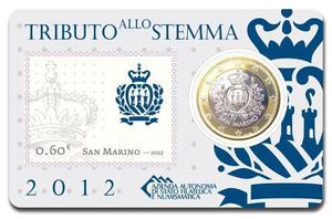 San Marino / One Euro 2012 Coat of Arms - obverse photo