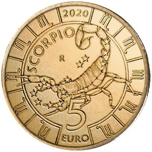 San Marino / Five Euro 2020 Zodiac - Scorpio - reverse photo