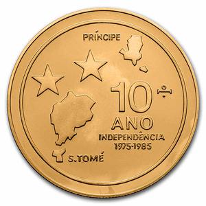 São Tomé and Príncipe / One Hundred Dobras Gold 1985 - reverse photo