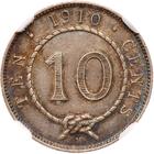 Ten Cents (Silver): Photo Sarawak 1910-H 10 cents - CoinFactsWiki