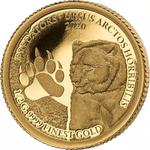 Senegal / Gold Half Gram 2020 Predators - Ursus Arctos Horribilis - reverse photo