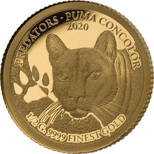 Senegal / Gold Half Gram 2020 Predators - Puma Concolor - reverse photo