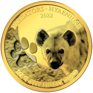 Senegal / Gold Half Gram 2022 Predators - Hyaenidae - reverse photo