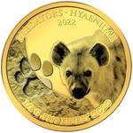 Gold Half Gram 2022 Predators - Hyaenidae: Photo 2022 Senegal .9999 Gold Coin Hyena / thumbnail