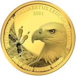 Senegal / Gold Half Gram 2021 Predators - Hiliaeetus Leucocephalus - reverse photo