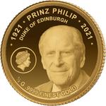 Gold Half Gram 2021 Prince Philip: Photo 250 Francs Senegal Prinz Philip 2021 / thumbnail