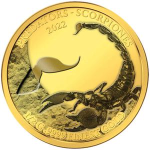 Senegal / Gold Half Gram 2022 Predators - Scorpiones - reverse photo