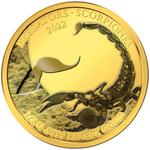 Gold Half Gram 2022 Predators - Scorpiones: Photo 2022 Senegal .9999 Gold Coin - Scorpion / thumbnail