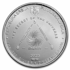 Serbia / Silver Ounce 2023 Nikola Tesla - reverse photo
